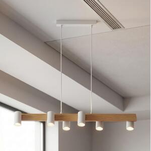 Brilagi - Závesný luster SELE 6xGU10/30W/230V biela/dubový dekor