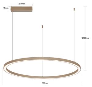 Brilagi - LED stmievateľný luster na lanku PORTOFINO LED/60W/230V priemer 80 cm béžový + diaľkové ovládanie