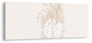 Obraz - Line art monstera N⁰1 (120x50 cm)