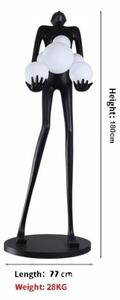 Immax 08808XL - Stojacia lampa SILUETTE 6xE27/25W/230V 180 cm Human Ball