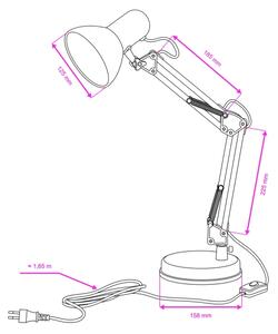 Brilagi - Stolná lampa ROMERO 1xE27/60W/230V biela