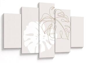Obraz - Line art monstera N⁰2 (150x105 cm)