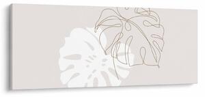 Obraz - Line art monstera N⁰2 (120x50 cm)