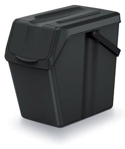 Prosperplast Odpadkový kôš SORTIBOX II recyklovane čierna, objem 25l
