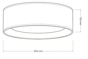 BRILAGI - LED stmievateľné svietidlo VELVET SM. VARI 36W/230V 3000-6500K priemer 55 cm sivé + diaľkové ovládanie