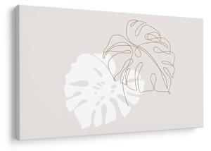 Obraz - Line art monstera N⁰2 (90x60 cm)
