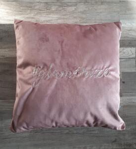 Vankúš Pink Velvet #glamorize, 40x40 cm