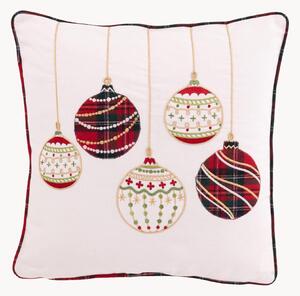 Bavlnený vianočný vankúš Christmas Baubles