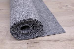 Betap koberce AKCIA: 230x577 cm SUPER CENA: Sivý výstavový koberec Budget metrážny - Bez obšitia cm