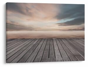 Obraz - Mólo pri západe slnka (70x50 cm)