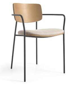 Jedálenská stolička v čierno-prírodnej farbe Maureen – Kave Home