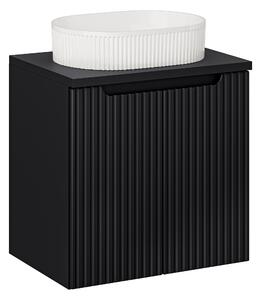 Comad Kúpeľňová skrinka s doskovým umývadlom Nova Black II. 60 čierna