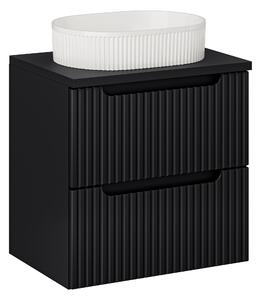 Comad Kúpeľňová skrinka s doskovým umývadlom Nova Black 60 čierna