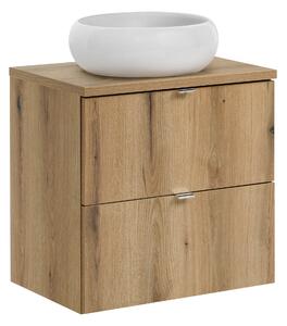 Comad Kúpeľňová skrinka s doskovým umývadlom set Nova Oak II. 60 dub coast evoke