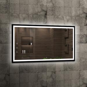 Venti Luxled zrkadlo 120x60 cm odĺžnikový s osvetlením čierna 5907459662733