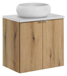 Comad Kúpeľňová skrinka s doskovým umývadlom set Nova Oak 60 dub coast evoke/biela