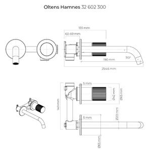 Oltens Hamnes umývadlová batéria podomietková čierna 32602300