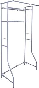 Kovový kúpeľňový regál nad práčku FIXANO 170x60-90 cm, sivá