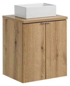 Comad Kúpeľňová skrinka s doskovým umývadlom set Nova Oak 50 dub coast evoke