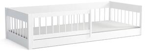 MAXMAX Detská Montessori posteľ z masívu borovice LITTLE LUNARI - 200x90 cm - BIELA