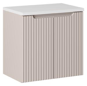 Comad Kúpeľňová skrinka pod doskové umývadlo set Nova Cashmere 60 kašmír/biela