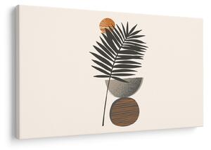 Obraz - Abstrakcia s palmovým listom (90x60 cm)