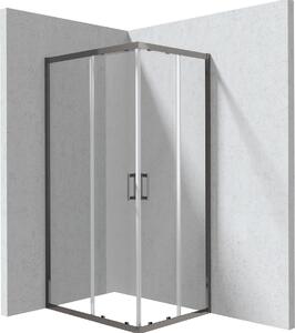 Deante Obdĺžnikový sprchovací kút Funkia Evo 100x80 cm - KYC D018P, titán - bez vaničky