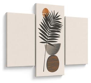 Obraz - Abstrakcia s palmovým listom (90x60 cm)