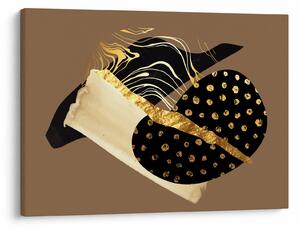Obraz - Abstrakcia golden brown N⁰1 (70x50 cm)
