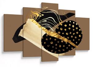 Obraz - Abstrakcia golden brown N⁰1 (150x105 cm)