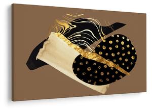 Obraz - Abstrakcia golden brown N⁰1 (90x60 cm)