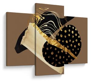 Obraz - Abstrakcia golden brown N⁰1 (90x60 cm)