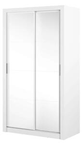 Šatníková skriňa s posuvnými dverami MELANY biela + zrkadlá 120 x 215 x 60 cm