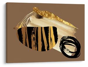 Obraz - Abstrakcia golden brown N⁰2 (70x50 cm)