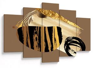 Obraz - Abstrakcia golden brown N⁰2 (150x105 cm)