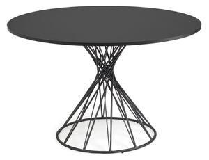 Čierny okrúhly jedálenský stôl s čiernou doskou ø 120 cm Niut – Kave Home