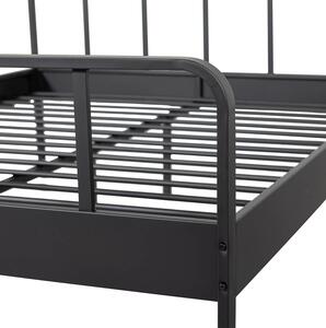 MUZZA Kovová posteľ 160 x 200 cm emesa čierna