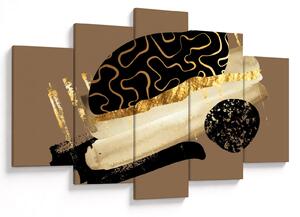 Obraz - Abstrakcia golden brown N⁰3 (150x105 cm)