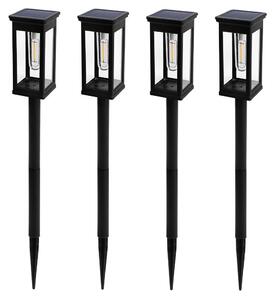 Bezdoteku LEDsolar Tungsten hranaté na osvetlenie cesty 4 ks, bezdrôtové, iPRO, 1W, teplá farba