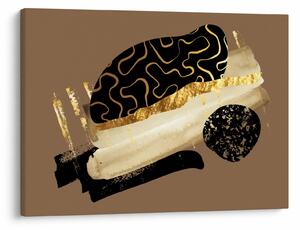 Obraz - Abstrakcia golden brown N⁰3 (70x50 cm)