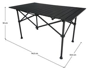 Kempingový stôl NAKUR (čierna). Vlastná spoľahlivá doprava až k Vám domov. 1091493