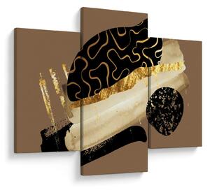 Obraz - Abstrakcia golden brown N⁰3 (90x60 cm)