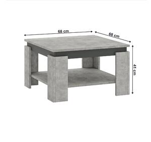 Konferenčný stolík LEMSY (betón + grafit). Vlastná spoľahlivá doprava až k Vám domov. 1091517