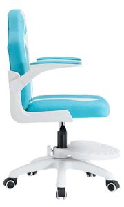 Detská otočná stolička s podnožou RAMIN (modrá + biela). Vlastná spoľahlivá doprava až k Vám domov. 1091553