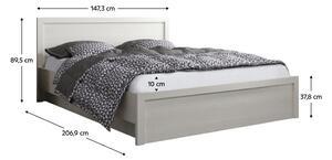 Manželská posteľ 140 JESS (biela) (s roštom a matracom). Vlastná spoľahlivá doprava až k Vám domov. 1091589