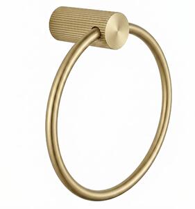 Kúpeľňový vešiak REA SOLO RING 64106, zlatá kartáčovaná