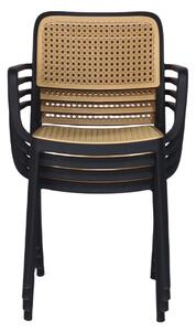 Jedálenská stolička RAVIN (čierna + béžová). Vlastná spoľahlivá doprava až k Vám domov. 1091688