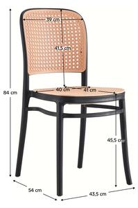 Jedálenská stolička LENITO (čierna + béžová). Vlastná spoľahlivá doprava až k Vám domov. 1091686