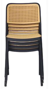 Jedálenská stolička RAVIN (čierna + béžová). Vlastná spoľahlivá doprava až k Vám domov. 1091687