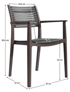 Jedálenská stolička HERMA (hnedá + sivá). Vlastná spoľahlivá doprava až k Vám domov. 1091689